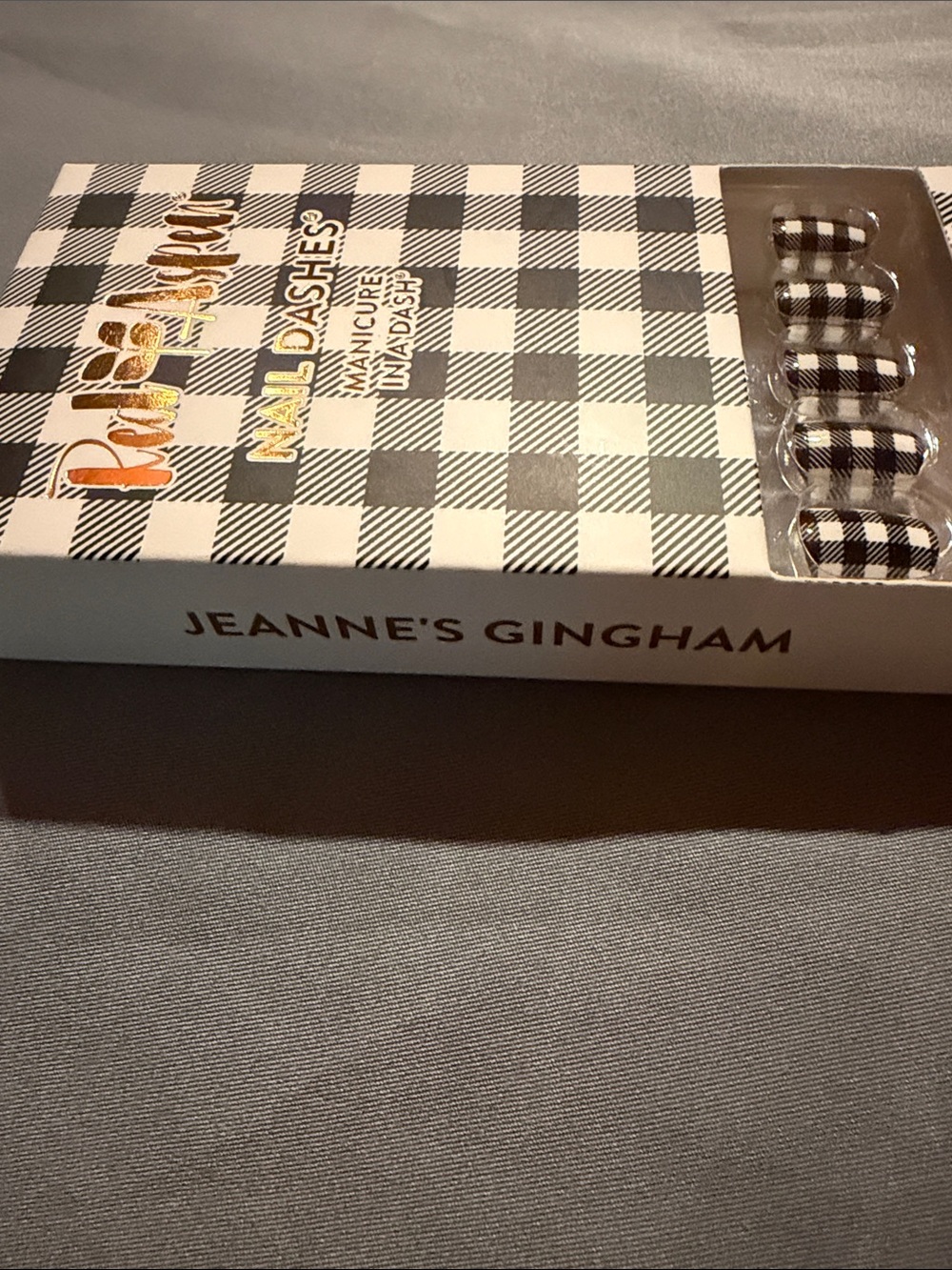 NEW Red Aspen Black & White Plaid Nail Dashes - Jeanne’s Gingham - Picture 5 of 5